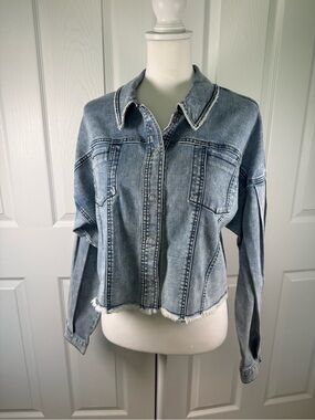 Boho INC International
Concepts Cropped Denim Jacket Indigo Blue Y2K
Women's ~L